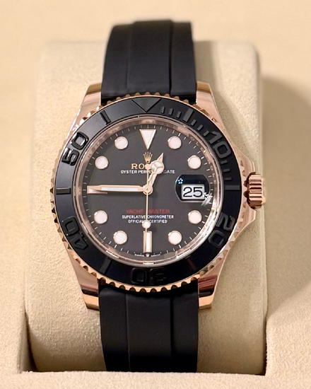 2025 Rolex Yacht-Master 40MM Black Dial Oysterflex Strap (126655)