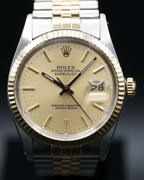 1987 Rolex Datejust 36MM Champagne Dial Two-Tone Jubilee Bracelet (16013)