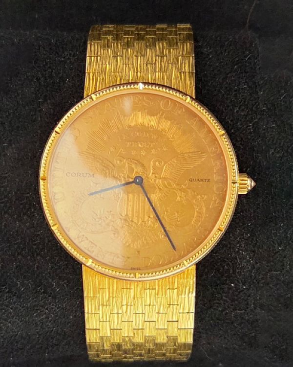 Corum Coin Watch 35MM Quartz Yellow Gold Dial Yellow Gold Bracelet (364614)