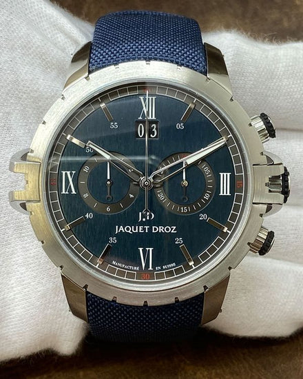 2023 Jaquet Droz Grande Seconde 45MM Blue Dial Textile Strap (J029530540)