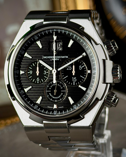 2015 Vacheron Constantin Overseas Chronograph 42MM Black Dial Steel Bracelet (49150/B01A-9097)