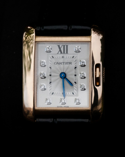 2018 Cartier Tank 30MM Quartz Silver Dial Leather Strap (WJTA0007)