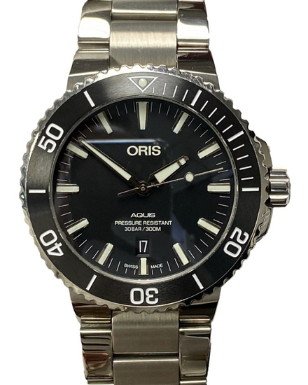 Oris Aquis Date 43.5MM Black Dial Steel Bracelet (01 733 7730 4154-07 8 24 05PEB)