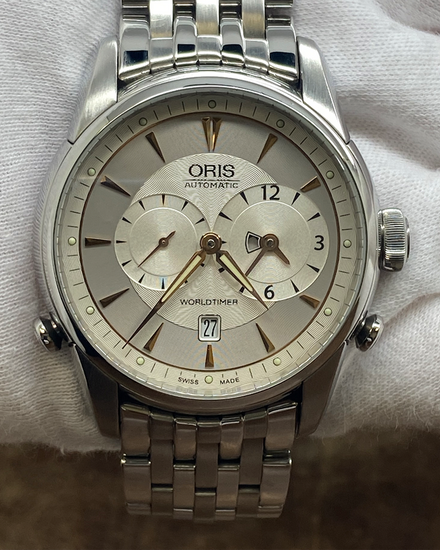 Oris Artelier Worldtimer 42.5MM Silver Dial Steel Bracelet (01 690 7581 4051-07 8 22 73)