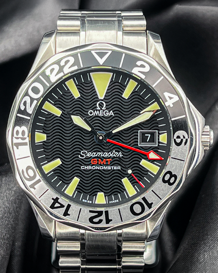 No Reserve - 2006 Omega Seamaster GMT 50th Anniversary 41MM Black Dial Steel Bracelet (2234.50.00)