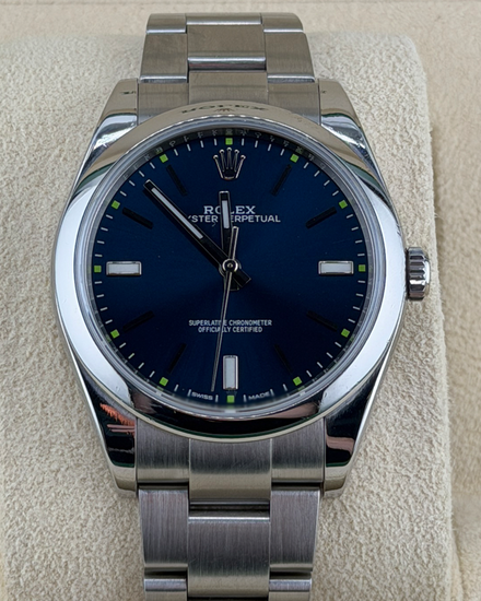 Rolex Oyster Perpetual 39MM Blue Dial Oyster Bracelet (114300)