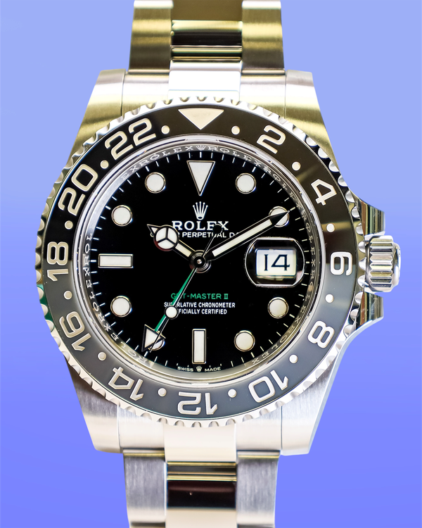 2026 Rolex GMT-Master II "Bruce Wayne" 40MM Black Dial Oyster Bracelet (126710GRNR)