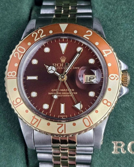 1987 Rolex GMT-Master "Rootbeer" 40MM Brown Dial Two-Tone Jubilee Bracelet (16753)