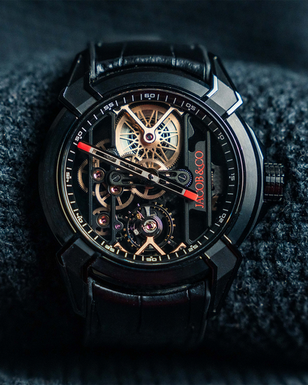 2024 Jacob & Co. Epic X Skeleton 44MM Skeleton Dial Leather Strap (EX110.21.AA.AF.A)