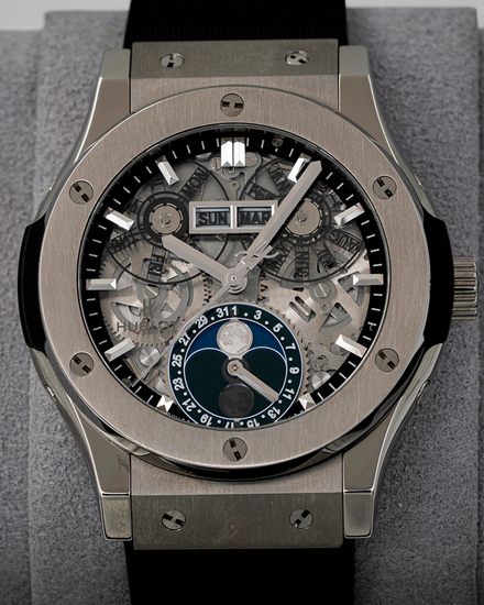 2022 Hublot Classic Fusion Aerofusion 42MM Skeleton Dial Rubber Strap (547.NX.0170.LR)