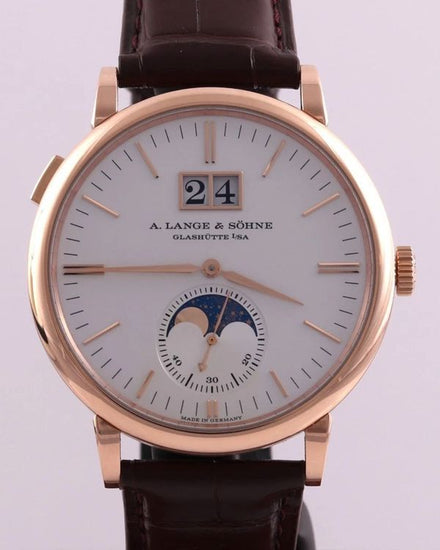 2022 A. Lange & Söhne Saxonia Moon Phase 40MM Silver Dial Leather Strap (384.032)