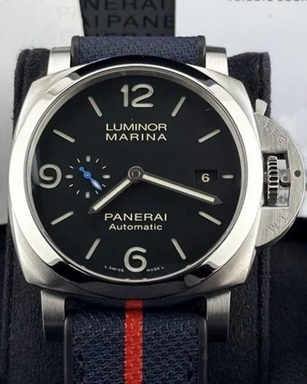 2022 Panerai Luminor Marina 44MM Black Dial Textile Strap (PAM01312)