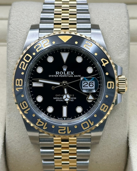 2026 Rolex GMT-Master II "Bumblebee" 40MM Black Dial Two-Tone Jubilee Bracelet (126713GRNR)
