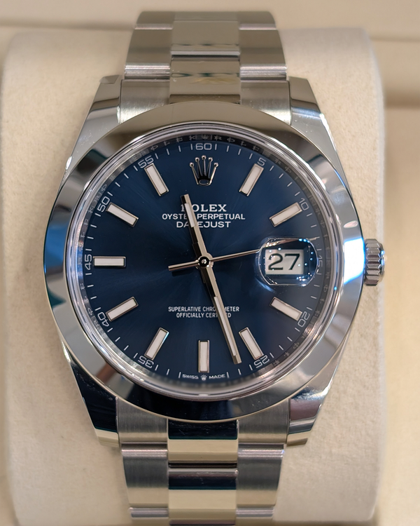 2026 Rolex Datejust 41MM Blue Dial Oyster Bracelet (126300)