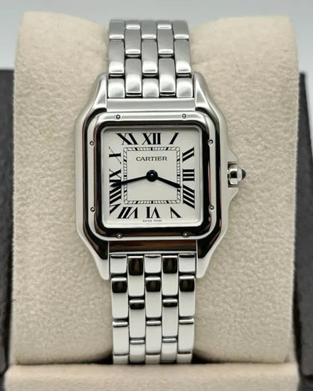 Cartier Panthère De Cartier 27MM Quartz Silver Dial Steel Bracelet (WSPN0007)