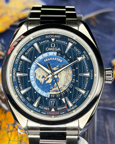 No Reserve - 2025 Omega Seamaster Aqua Terra 150M Worldtimer 43MM Blue Dial Steel Bracelet (220.10.43.22.03.001)