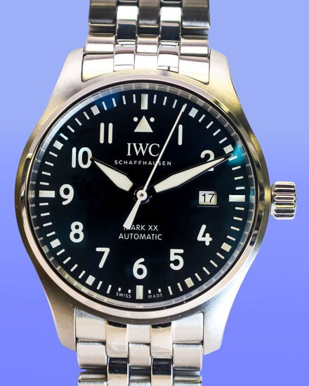 No Reserve - 2025 IWC Schaffhausen Pilot Mark XX 40MM Blue Dial Steel Bracelet (IW328204)