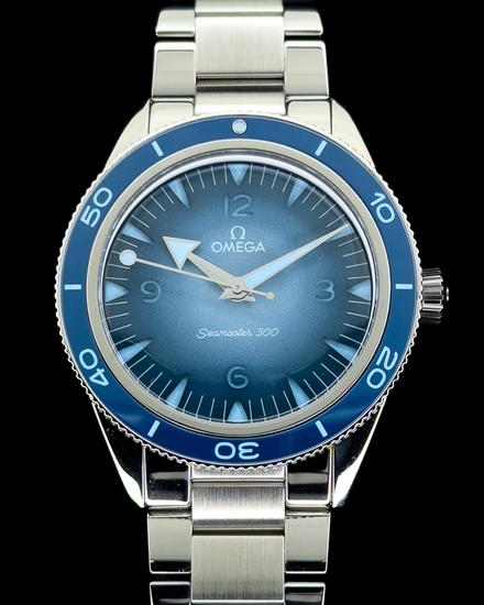 2024 Omega Seamaster Diver 300M 75th Anniversary "Summer Blue" 41MM Blue Dial Steel Bracelet (234.30.41.21.03.002)