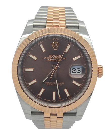 2019 Rolex Datejust 41MM Chocolate Dial Two-Tone Jubilee Bracelet (126331)