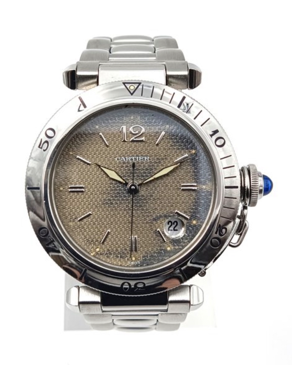 1997 Cartier Pasha De Cartier 38MM Patina Dial Steel Bracelet (1040)