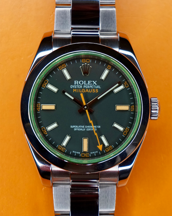 2011 Rolex Milgauss 40MM Black Dial Oyster Bracelet (116400V)