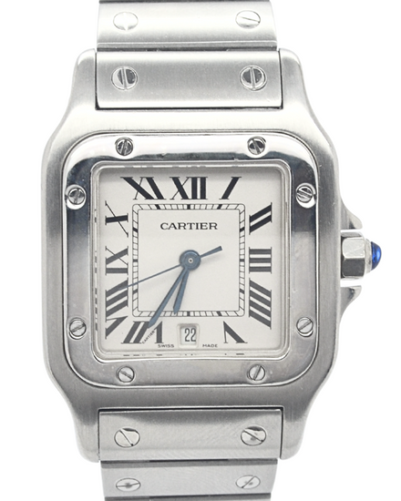 Cartier Santos Galbée 29MM Quartz White Dial Steel Bracelet (1564)