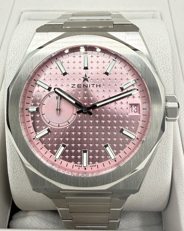 2025 Zenith Defy Skyline Limited Edition 100 41MM Pink Dial Steel Bracelet (03.9301.3620/18.I001)