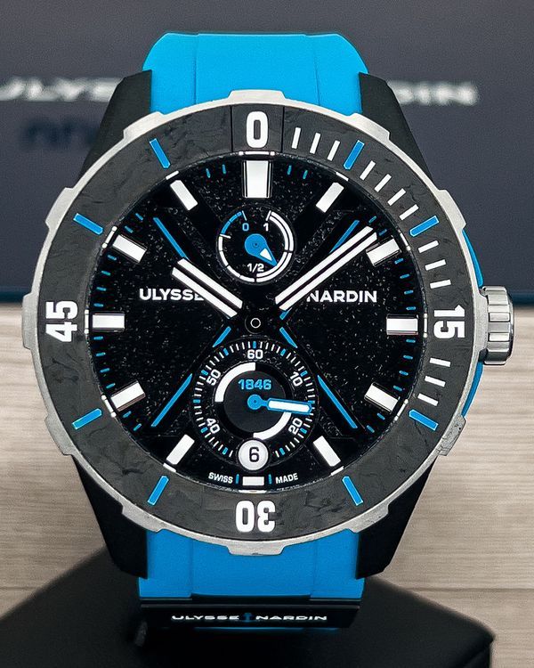 2024 Ulysse Nardin Diver "NET Azure" 44MM Black Dial Rubber Strap (1183-170-2B)