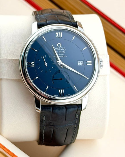 2025 Omega De Ville Prestige 39.5MM Blue Dial Leather Strap (424.13.40.21.03.001)