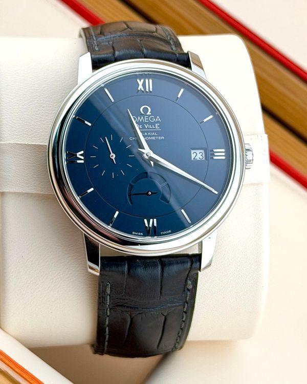 2025 Omega De Ville Prestige 39.5MM Blue Dial Leather Strap (424.13.40.21.03.001)