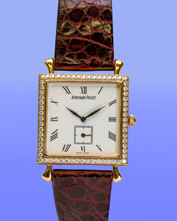 Audemars Piguet Vintage Edward Piguet Carrée 27.5MM White Dial Leather Strap (14876)