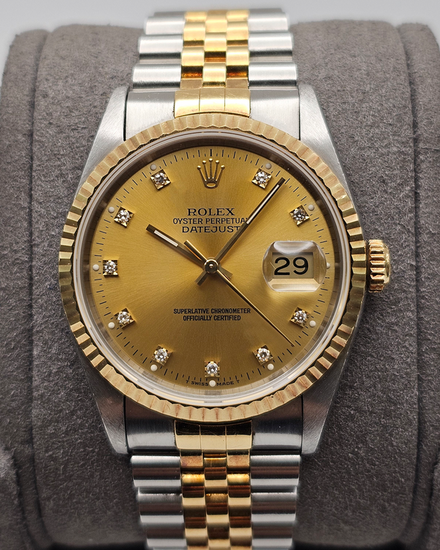 1995 Rolex Datejust 36MM Champagne Dial Two-Tone Jubilee Bracelet (16233)