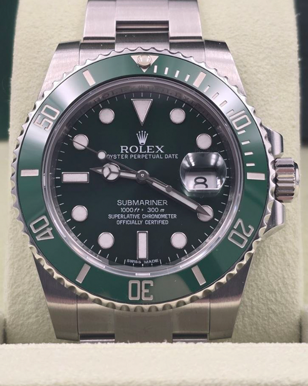 2013 Rolex Submariner Date "Hulk" 40MM Green Dial Oyster Bracelet (116610LV)