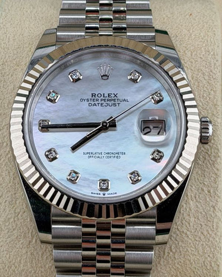 2023 Rolex Datejust 41MM Mother of Pearl Dial Jubilee Bracelet (126334)