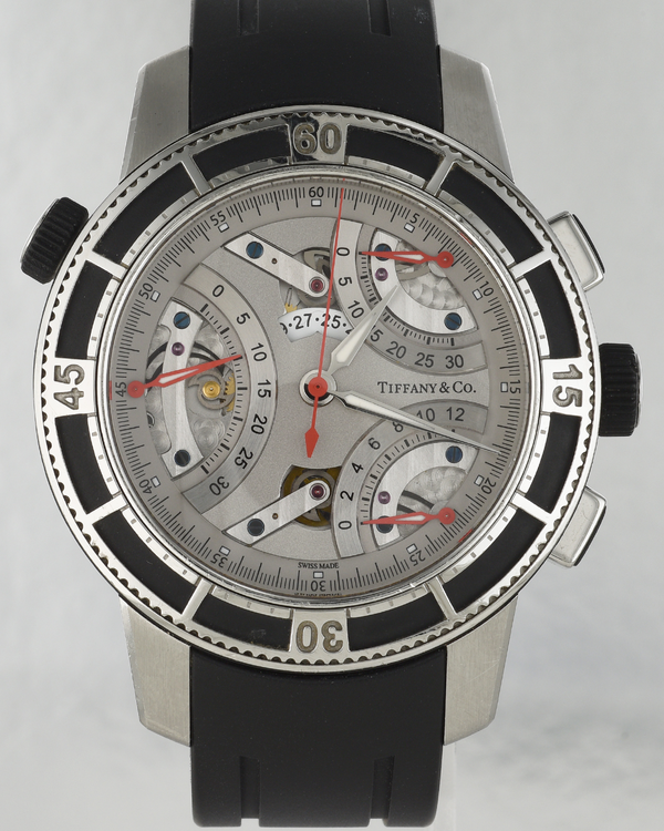 Tiffany & Co. Mark T-57 Tri-Retrograde Chronograph 45MM Skeleton Dial Rubber Strap (T-57)