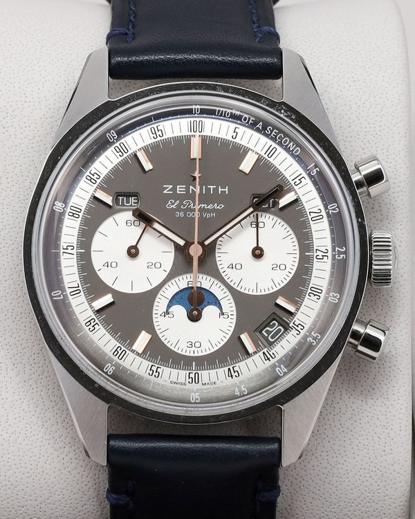 2025 Zenith Chronomaster Original Triple Calendar 38MM Grey Dial Leather Strap (03.3400.3610/39.C910)