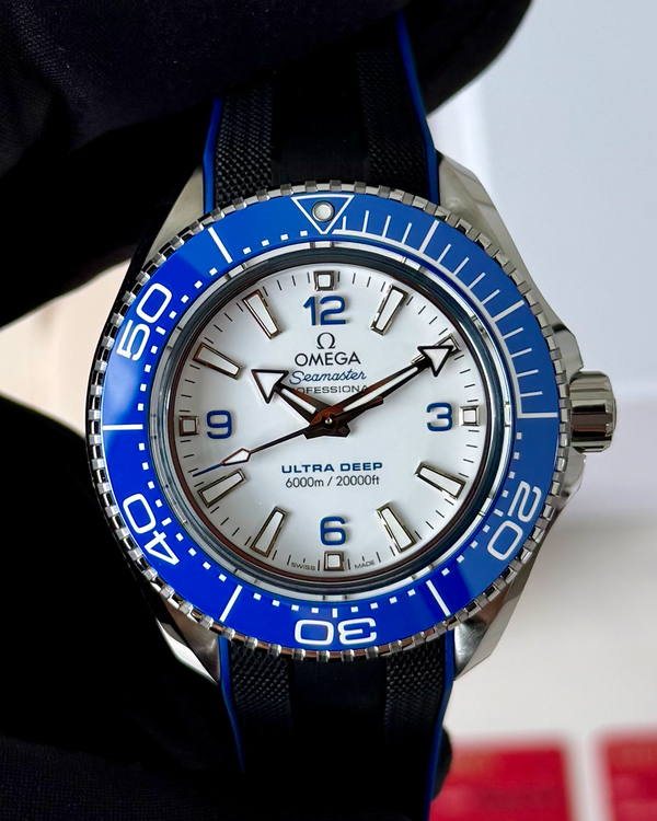 2026 Omega Seamaster Planet Ocean 6000M Ultra Deep 45.5MM White Dial Rubber Strap (215.32.46.21.04.001)