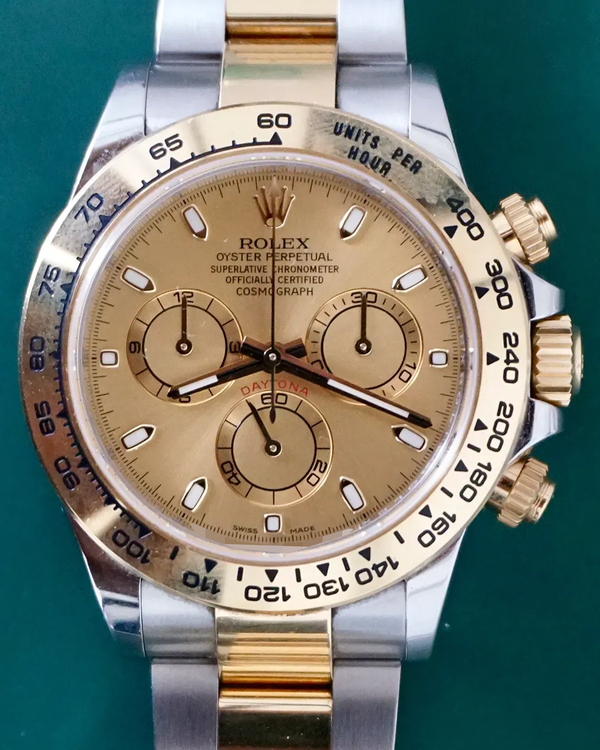 2022 Rolex Cosmograph Daytona 40MM Champagne Dial Two-Tone Oyster Bracelet (116503)