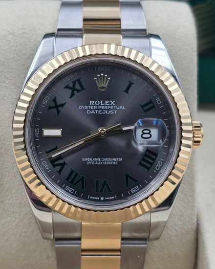 2025 Rolex Datejust "Wimbledon" 41MM Slate Dial Two-Tone Oyster Bracelet (126333)