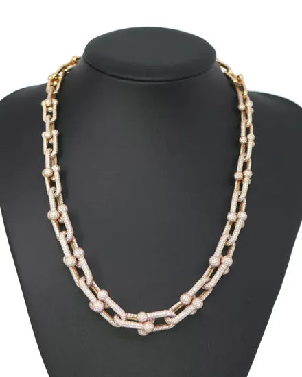 Tiffany Accessories Hardwear Necklace 18IN Diamonds/Rose Gold (HARDWEAR)