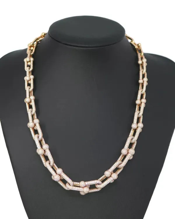Tiffany Accessories Hardwear Necklace 18IN Diamonds/Rose Gold (HARDWEAR)