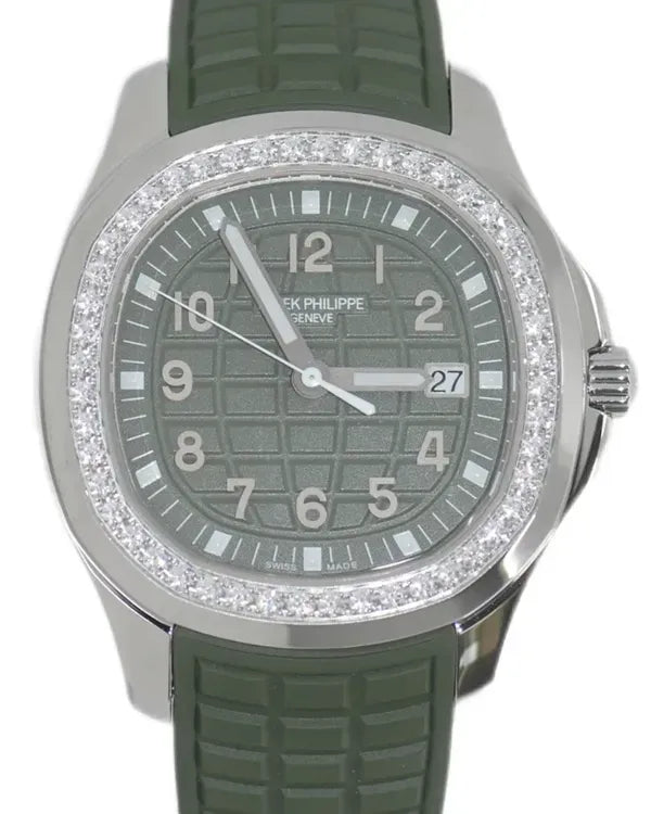 Patek Philippe Aquanaut 38.8MM Quartz Green Dial Rubber Strap (5267/200A-011)