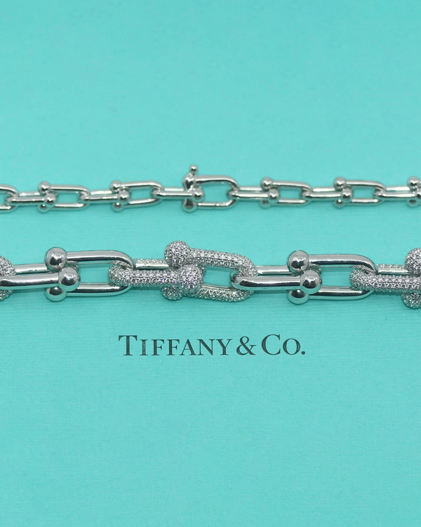 Tiffany Accessories Necklace Hardwear 18IN Diamonds/White Gold Necklace (HARDWEAR)