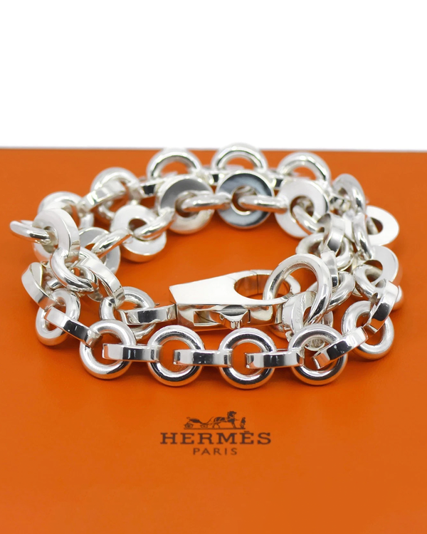 Hermès Accessories Collier Voltige GM Sterling 18IN Silver Necklace 14MM (VOLTIGE GM)