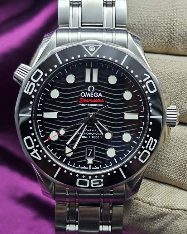 2019 Omega Seamaster Diver 300M 42MM Black Dial Steel Bracelet (210.30.42.20.01.001)