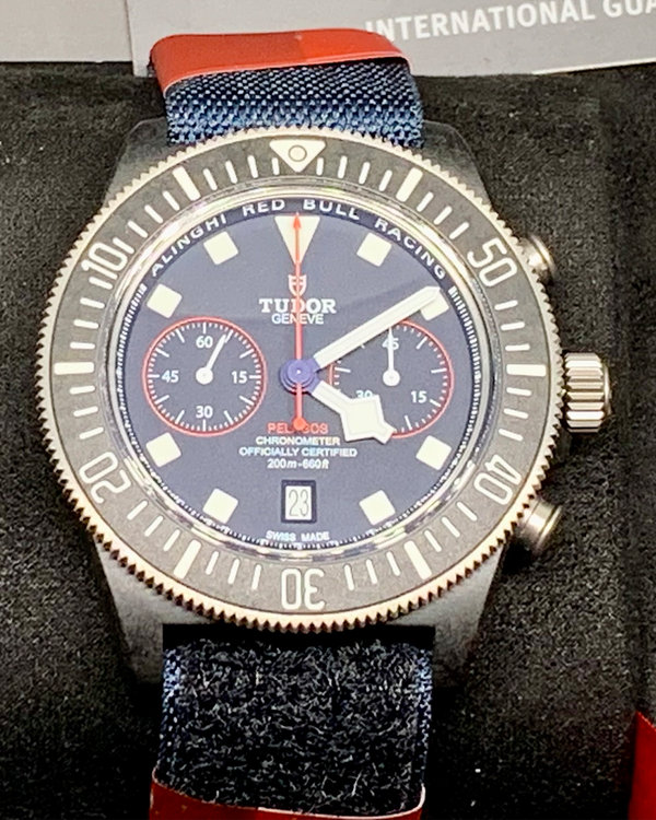 2024 Tudor Pelagos FXD Chrono "Alinghi Red Bull Racing Edition" 43MM Blue Dial Textile Strap (25807KN)