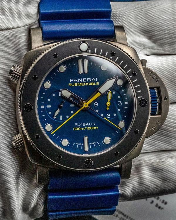 2023 Panerai Submersible Chrono Flyback "Mike Horn" L.E. 47MM Blue Dial Rubber Strap (PAM01291)