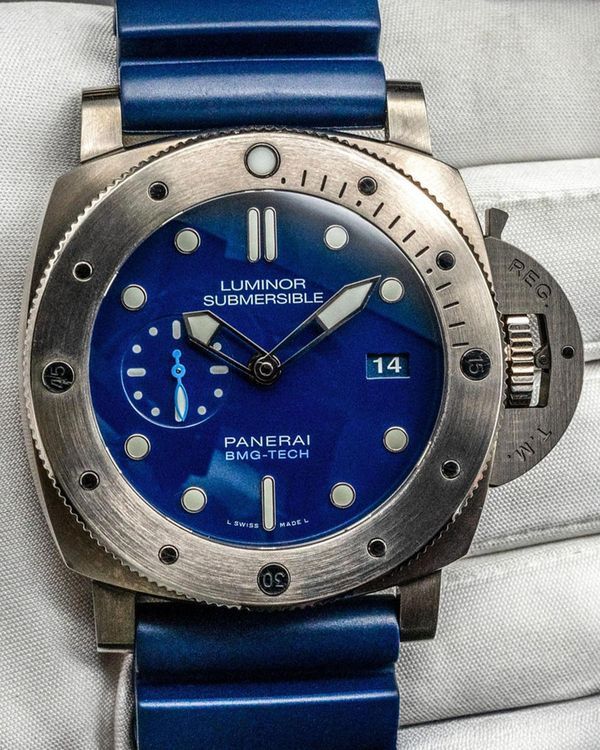 2019 Panerai Submersible BMG-Tech 1950 3 Days 47MM Blue Dial Rubber Strap (PAM00692)
