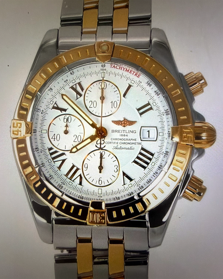 2017 Breitling Chronomat Evolution 44MM White Dial Two-Tone Bracelet (C13356)