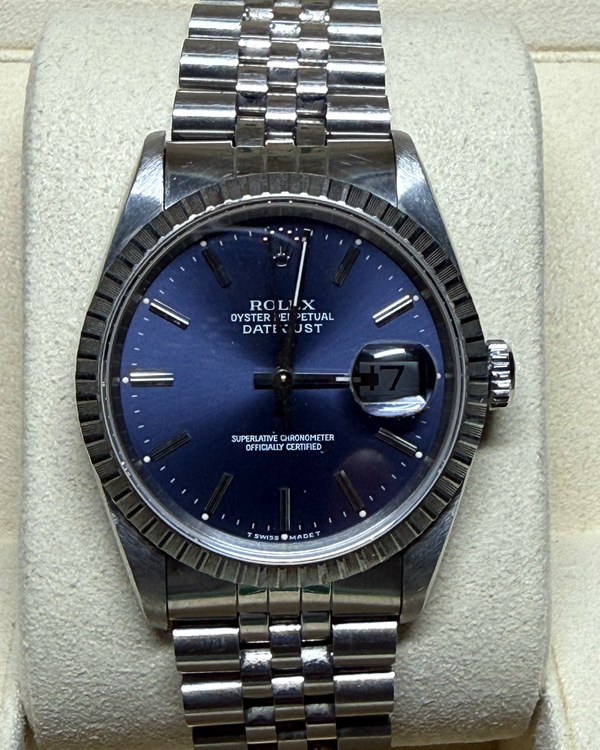 1991 Rolex Datejust 36MM Silver Dial Jubilee Bracelet (16220)